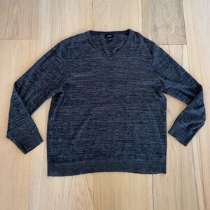 Alfani Regular Fit Dark Gray V-Neck. Long Sleeve Sweater Size XXL